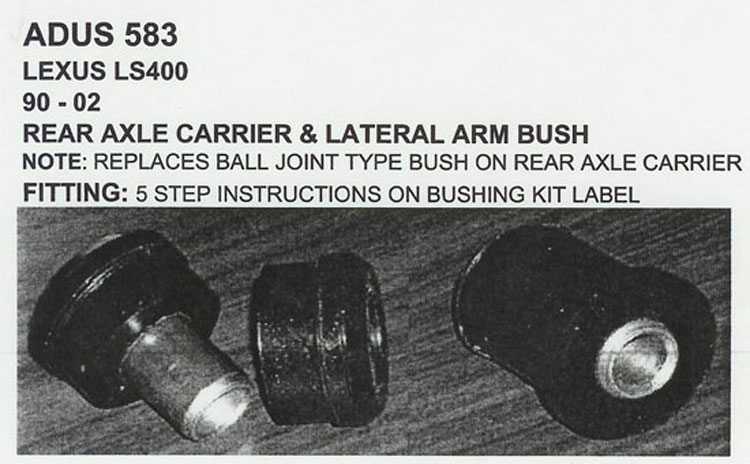 2 Rear Knuckle Bearing Bushings For Lexus LS400 1990-2000 - Aftermarket